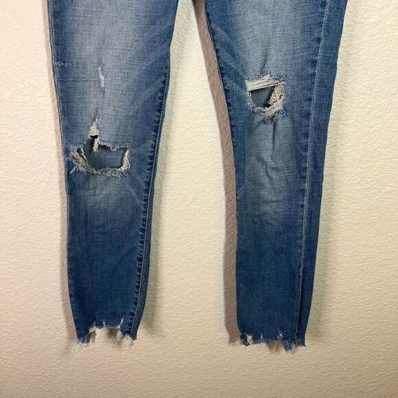 Abercrombie‎ & Fitch Women's Skinny Ankle Jeans High Rise Distressed Size 2 / 26 - Picture 3 of 7